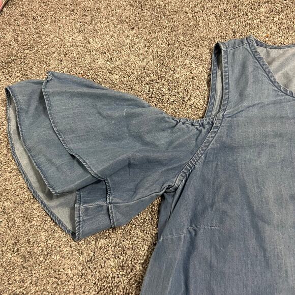 Michael Kors Tiered-Sleeve Cold-Shoulder Top size Small - Picture 4 of 6